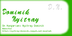 dominik nyitray business card